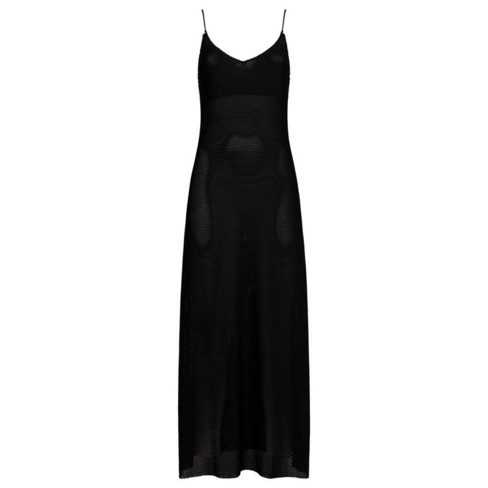Pin Up Women Long Crochet Sheath Dress